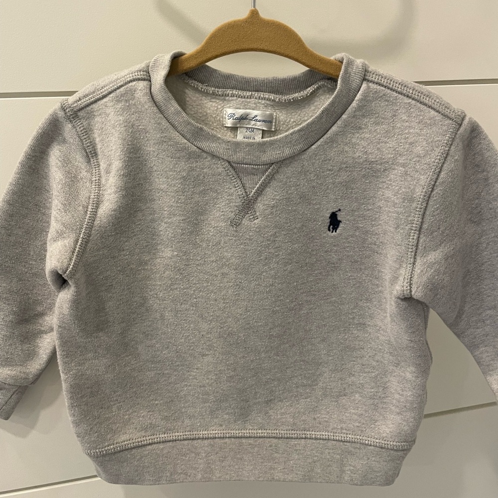 Ralph Lauren Kids Gray & Navy Sweatshirt (2)